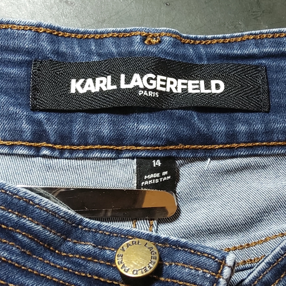 Karl‎ Lagerfeld Women's Jeans, Contrast Stich Indigo Stretch Size14 - Picture 6 of 6
